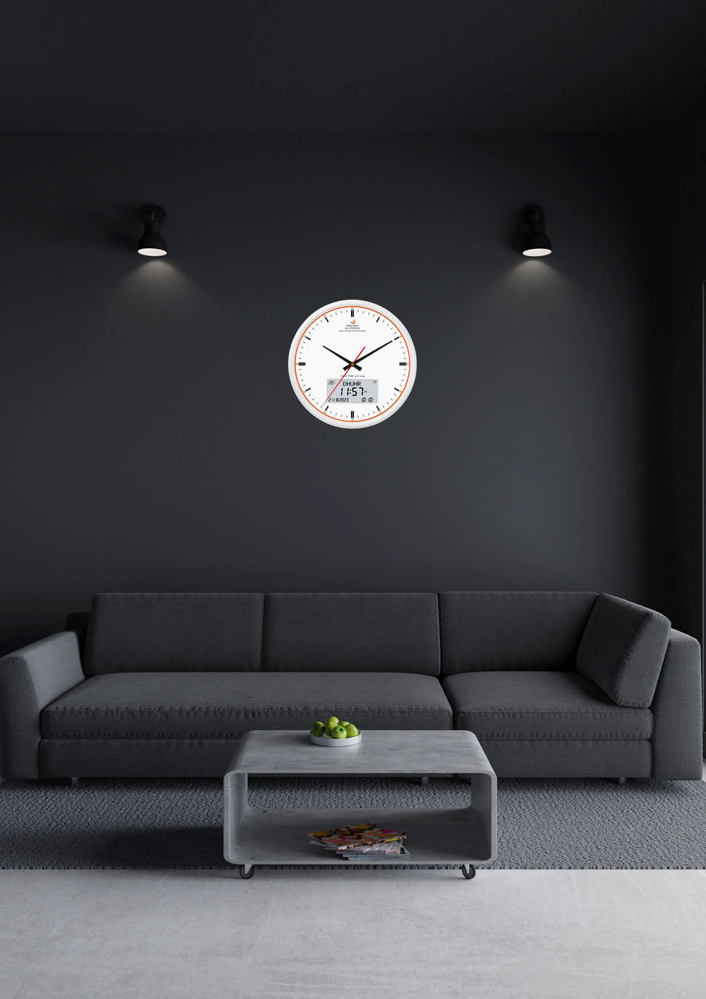 horloge adhan blanche