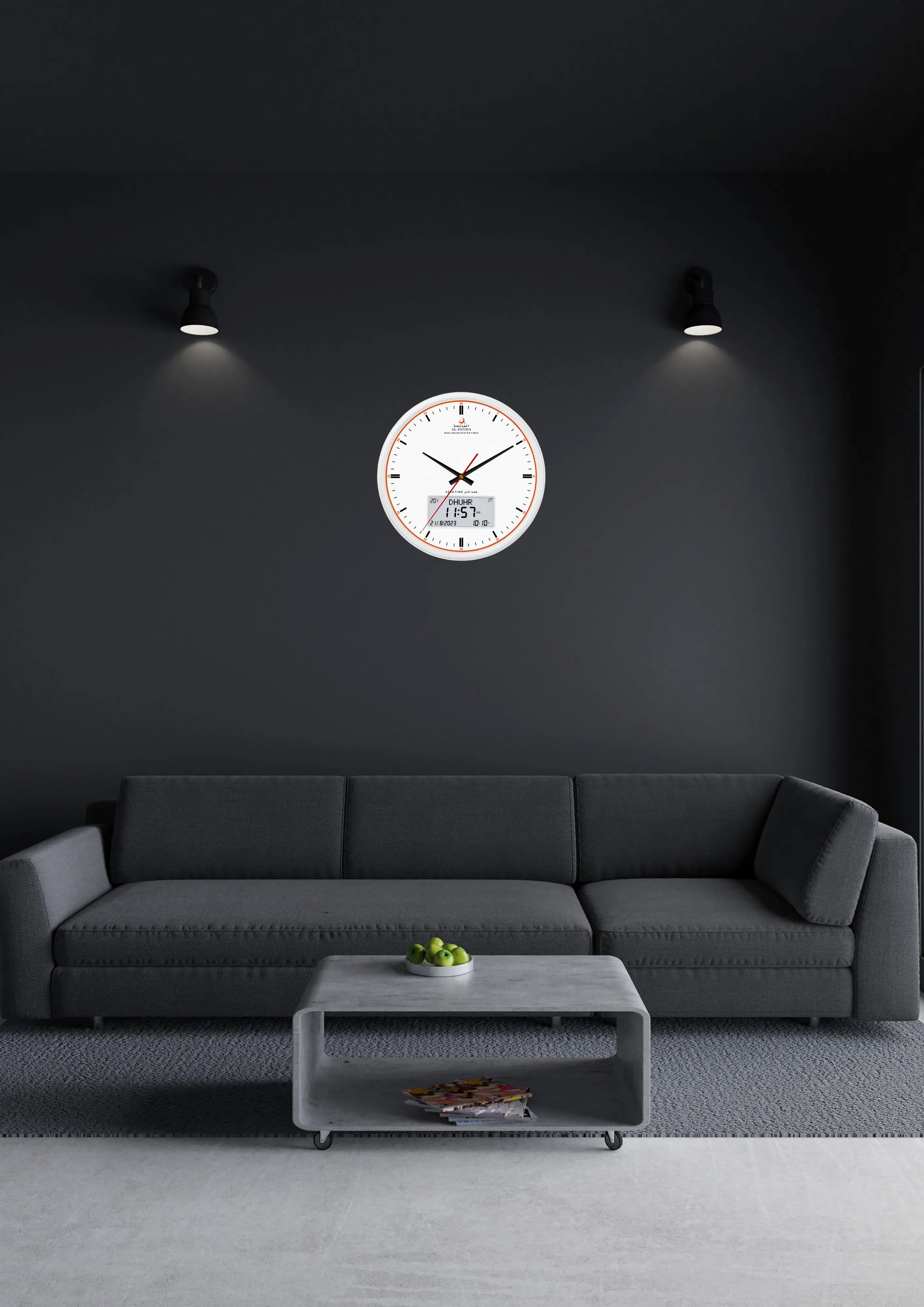 horloge adhan blanche
